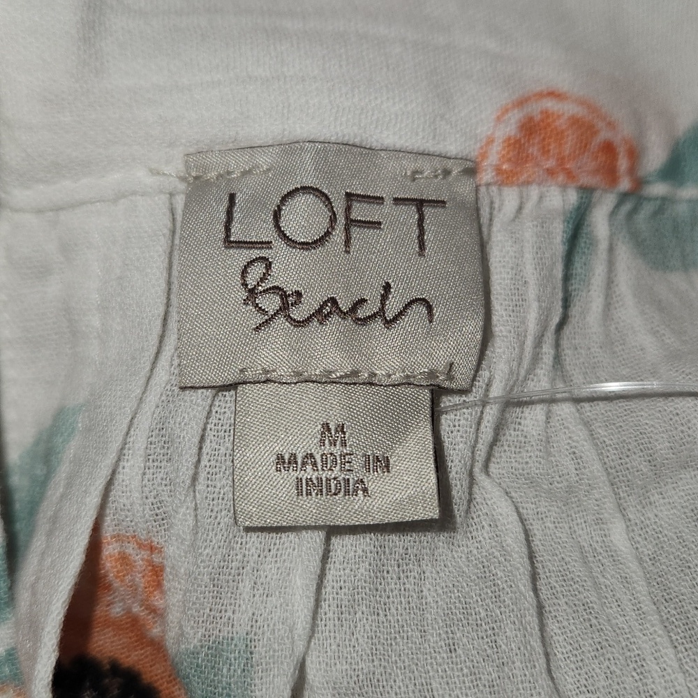 LOFT Beach Papaya Tie Strap Swing Dress, size M - Picture 9 of 13